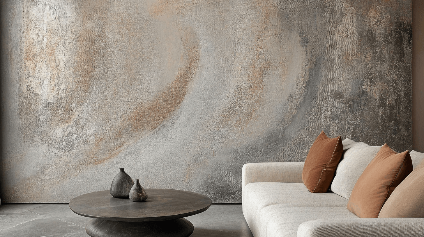 Zemitá dekoratívna omietka s organickým vzorom